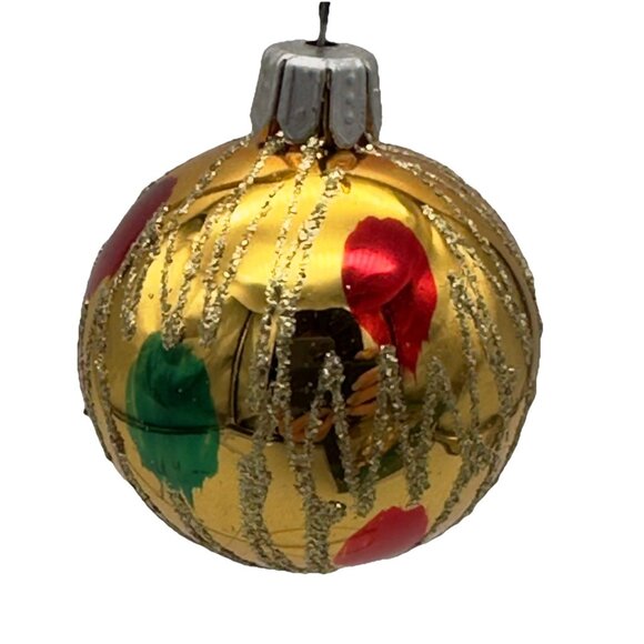 8 Vtg Commodore Christmas Classics Hand Decorated Glass Ornaments Romania Mini - Picture 2 of 9